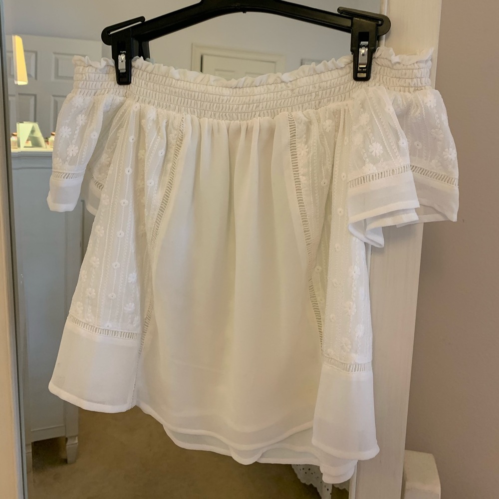White off the shoulder top
